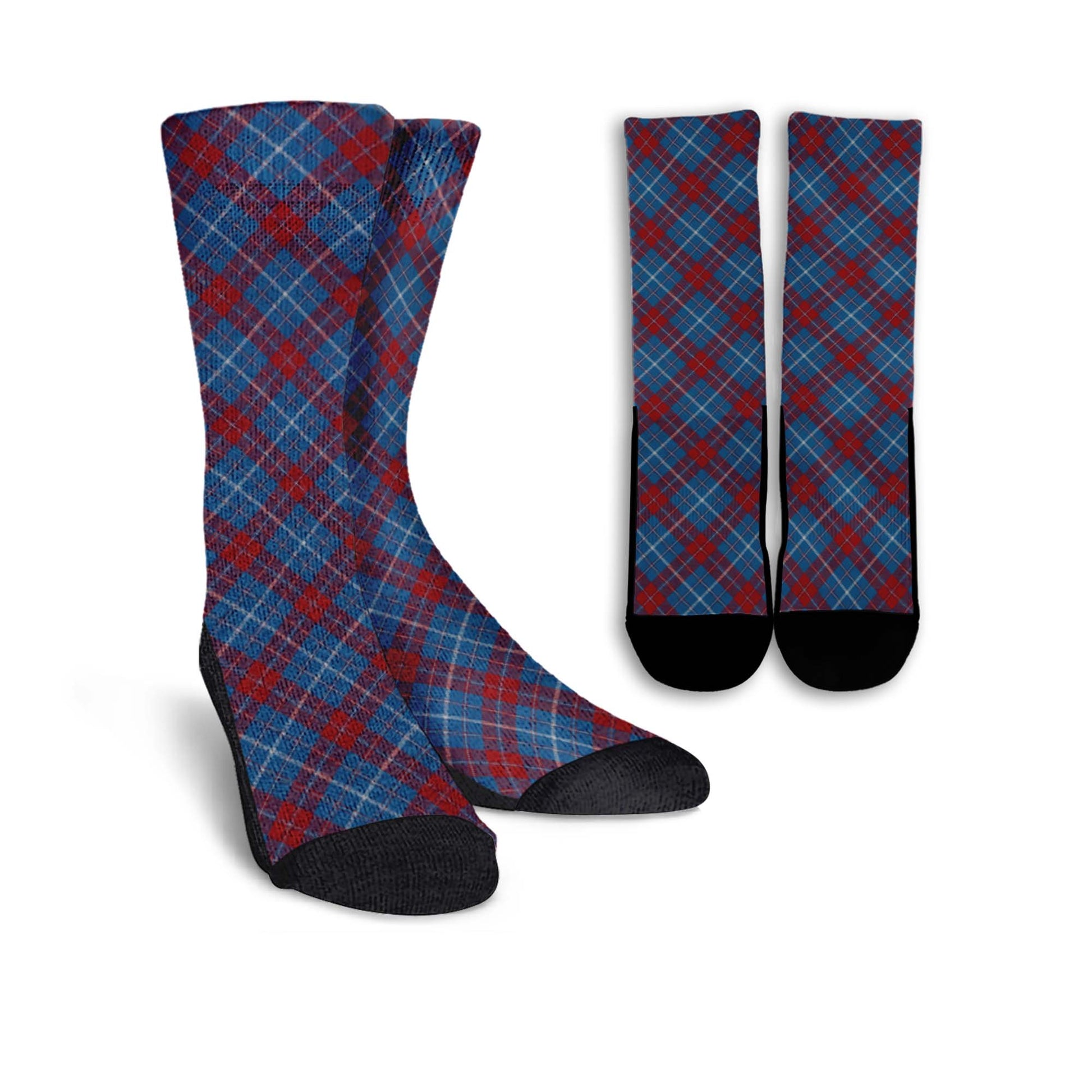Frame Tartan Crew Socks Cross Tartan Style - Tartanvibesclothing
