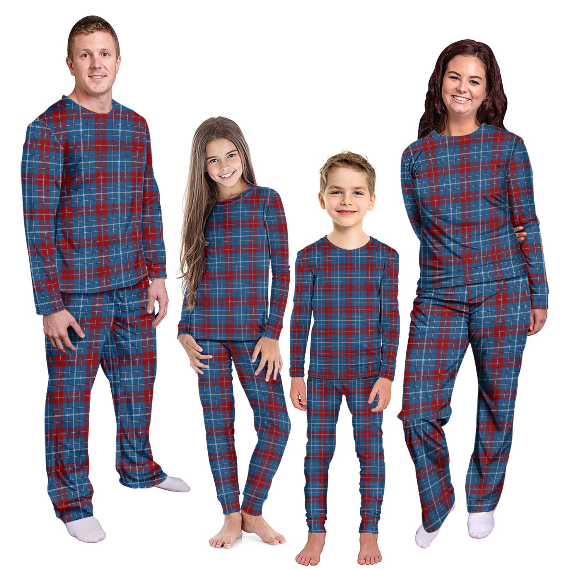 Frame Tartan Pajamas Family Set Kid - Tartan Vibes Clothing