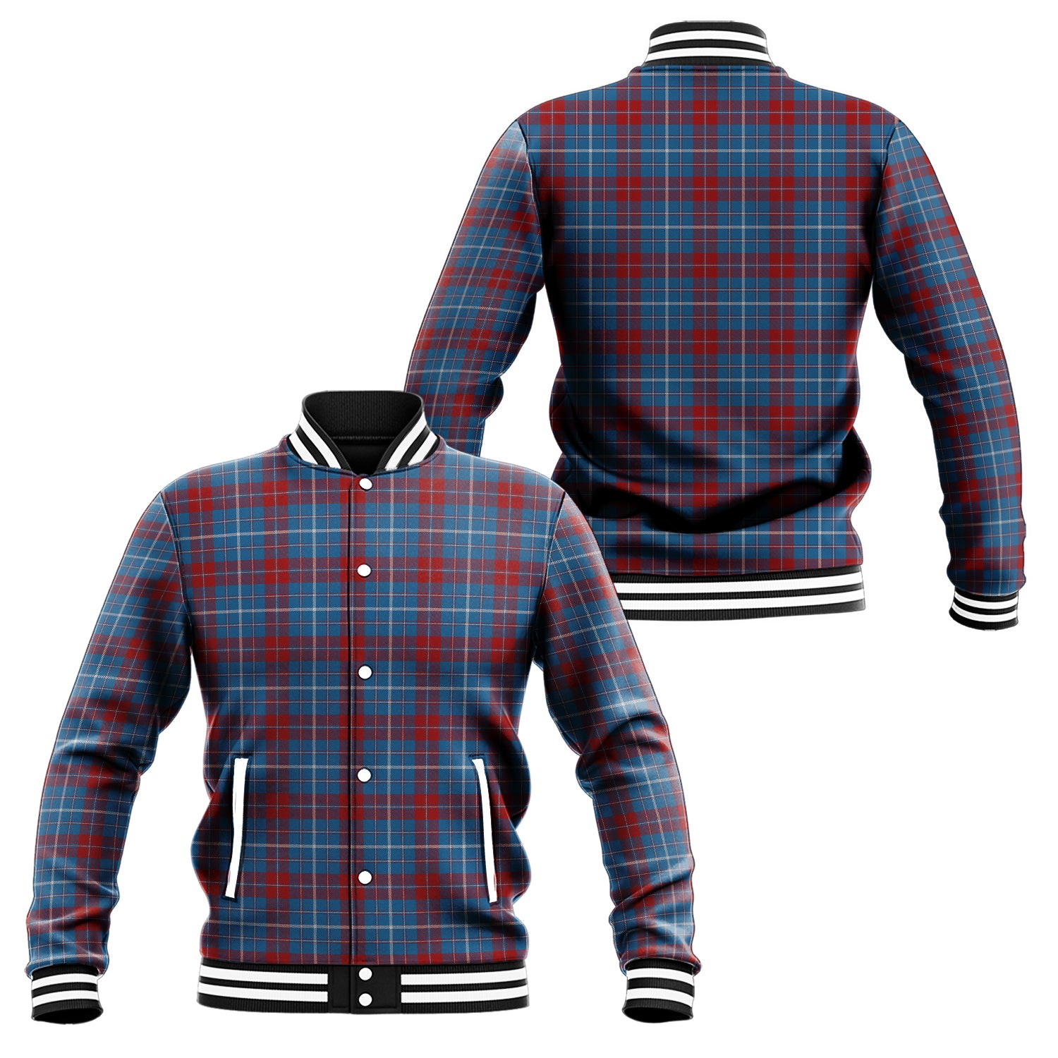 Frame Tartan Baseball Jacket Unisex - Tartan Vibes Clothing