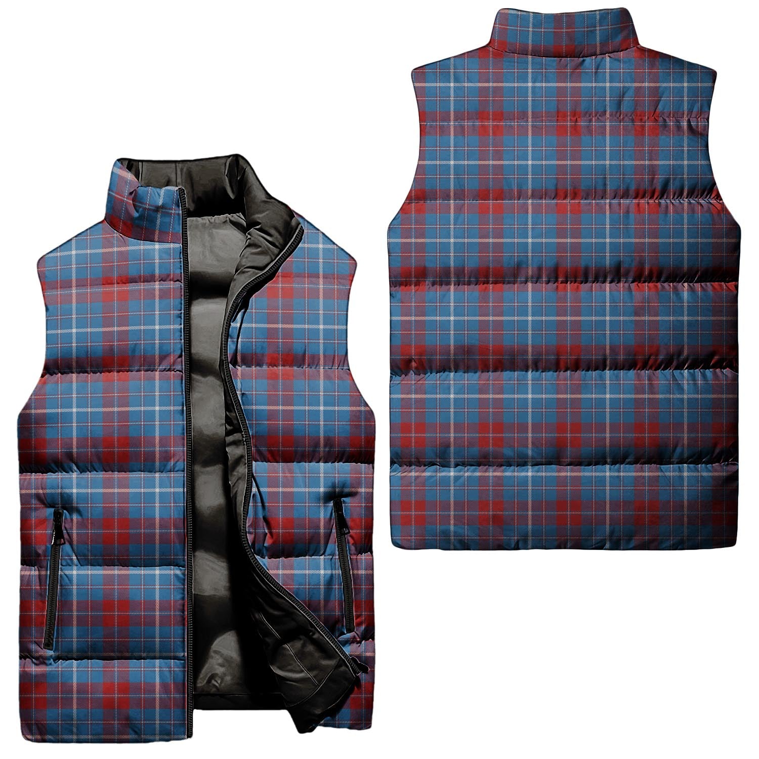 Frame Tartan Sleeveless Puffer Jacket Unisex - Tartan Vibes Clothing