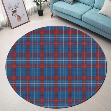 Frame Tartan Round Rug - Tartanvibesclothing