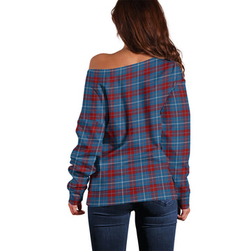 Frame Tartan Off Shoulder Women Sweater - Tartanvibesclothing
