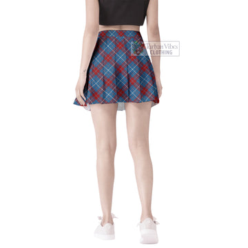 Frame Tartan Women's Plated Mini Skirt