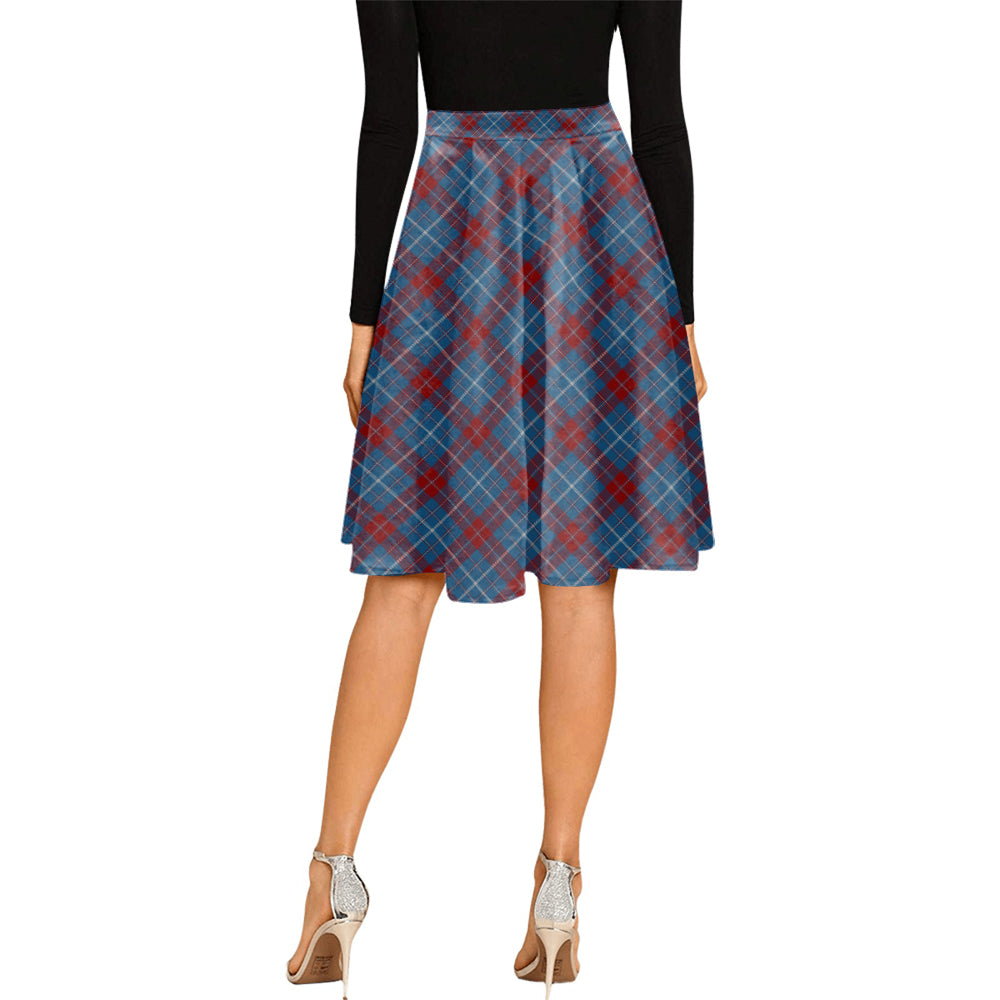 Frame Tartan Melete Pleated Midi Skirt Cross Style - Tartan Vibes Clothing