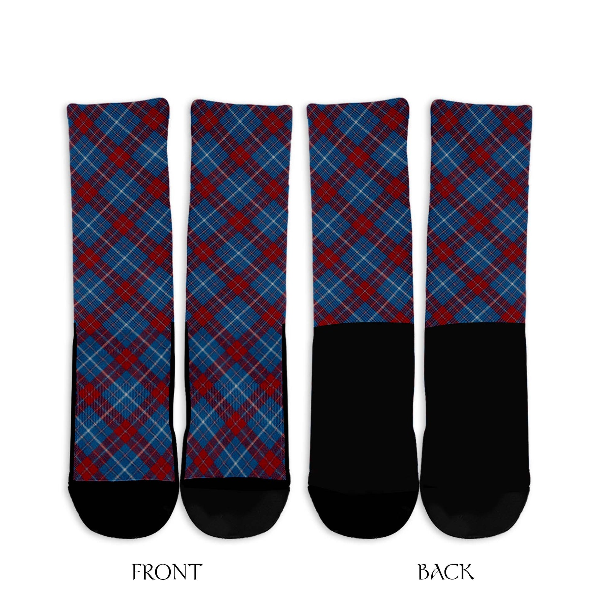 Frame Tartan Crew Socks Cross Tartan Style - Tartanvibesclothing