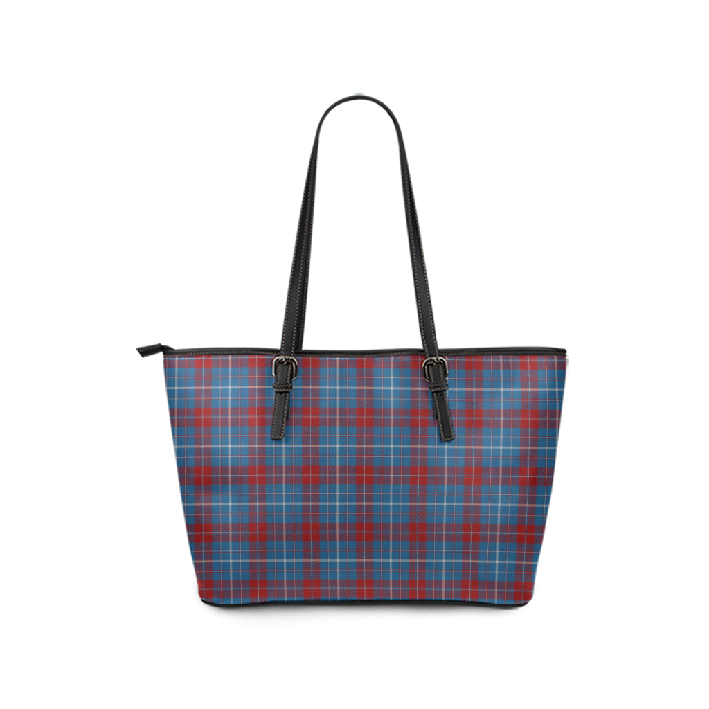 frame-tartan-leather-tote-bag