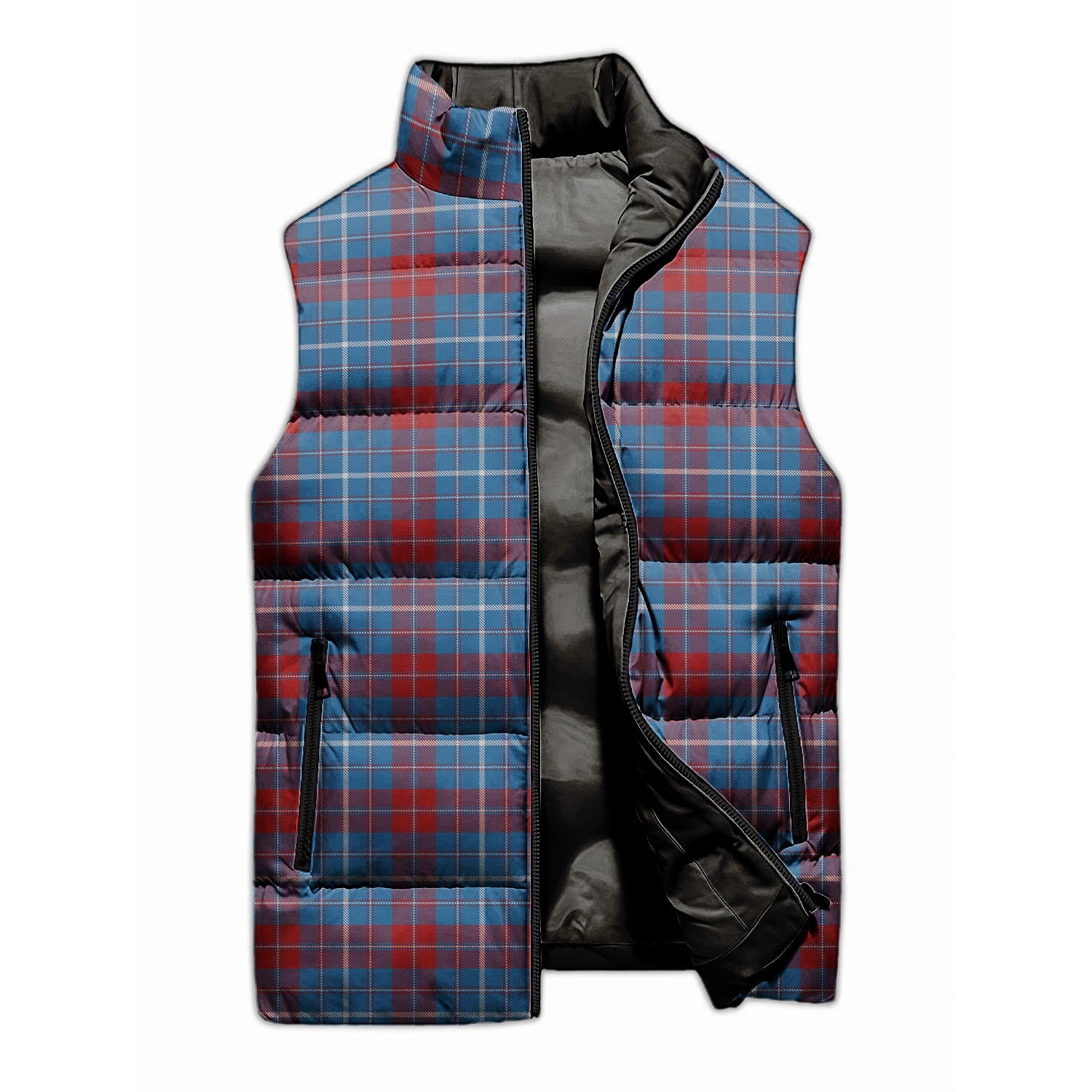Frame Tartan Sleeveless Puffer Jacket Unisex M - Tartan Vibes Clothing