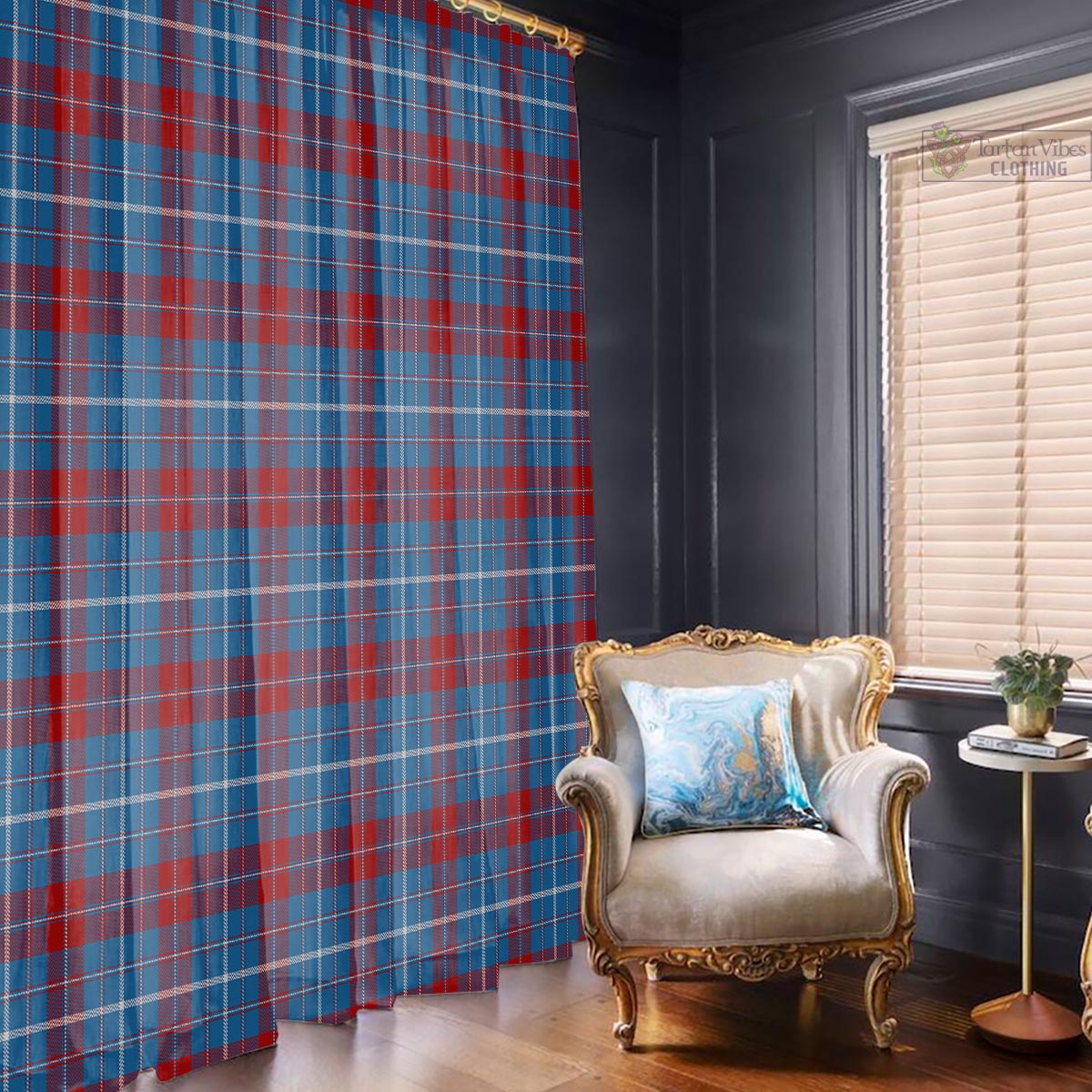 Frame Tartan Window Curtain