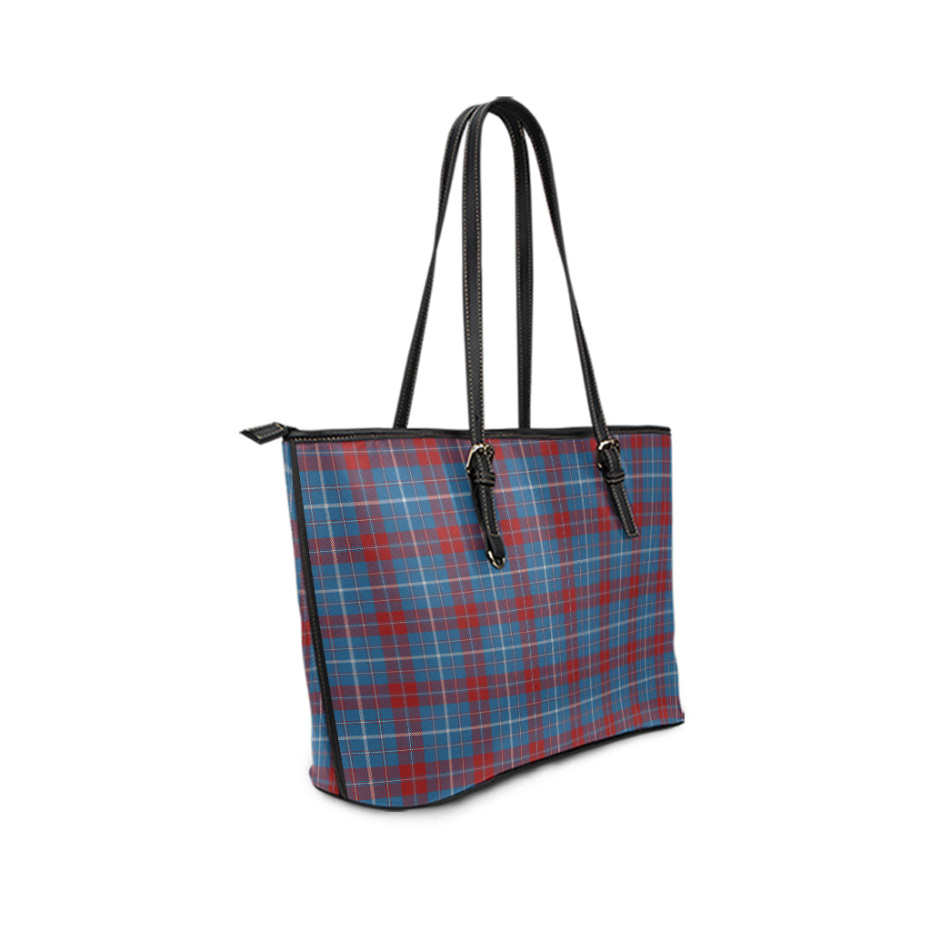 frame-tartan-leather-tote-bag