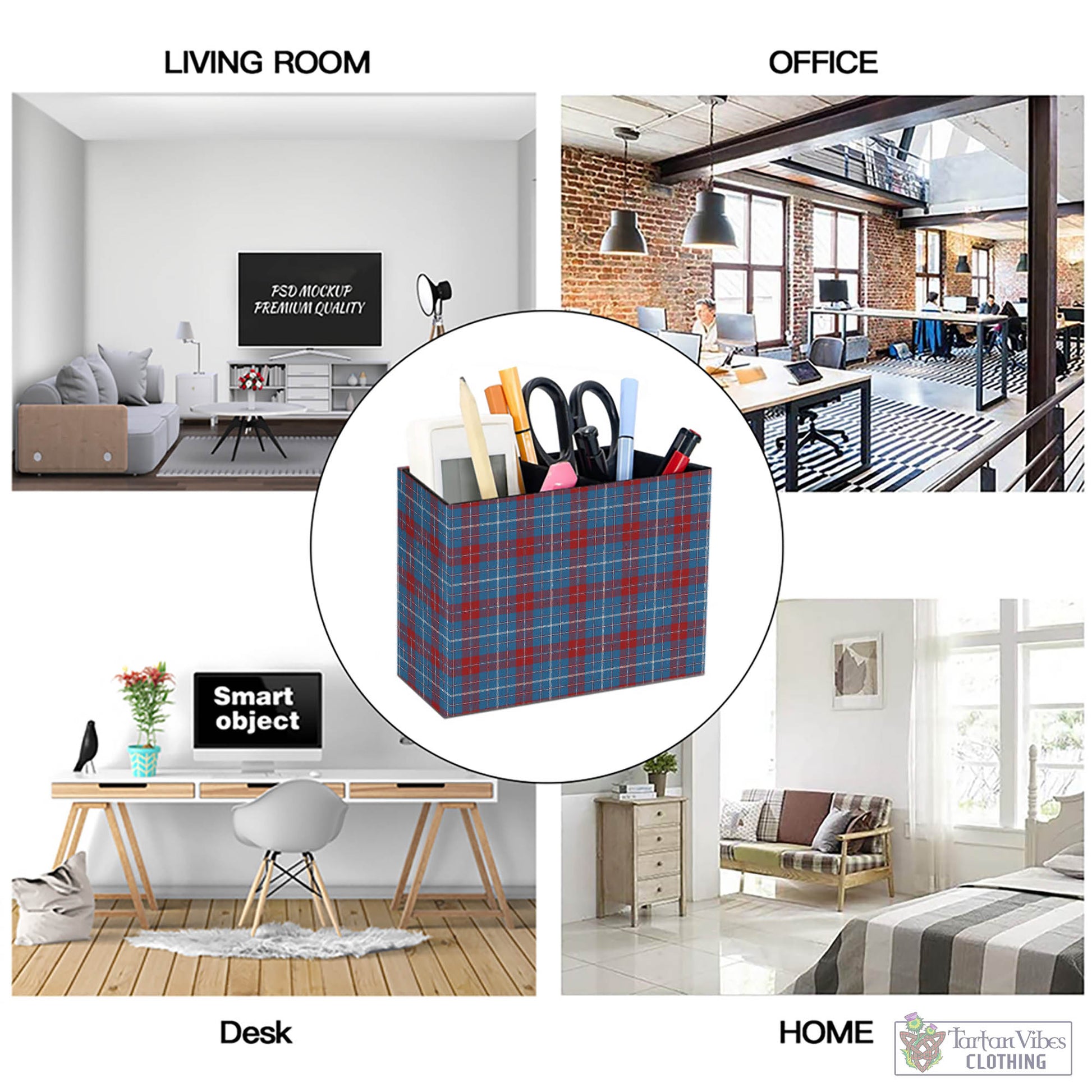 Tartan Vibes Clothing Frame Tartan Pen Holder