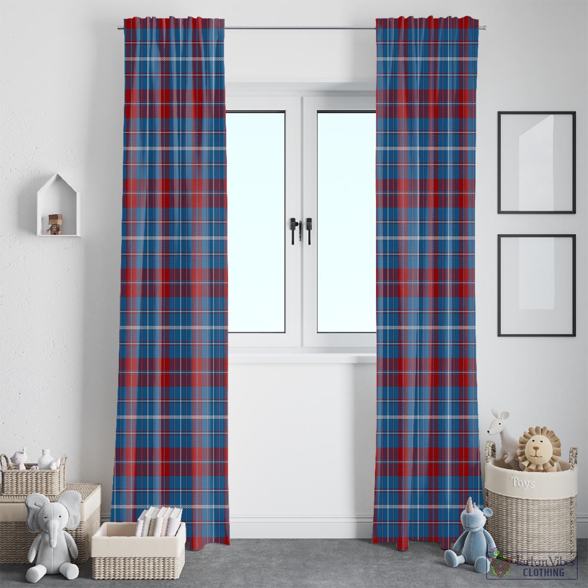 Frame Tartan Window Curtain