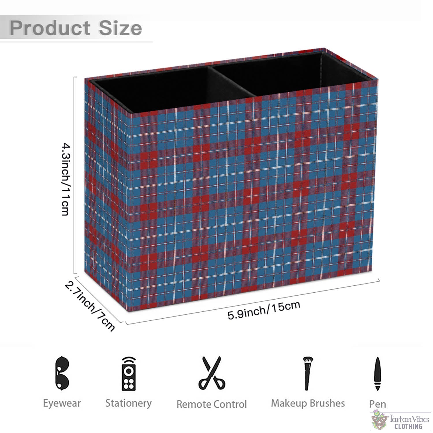 Tartan Vibes Clothing Frame Tartan Pen Holder