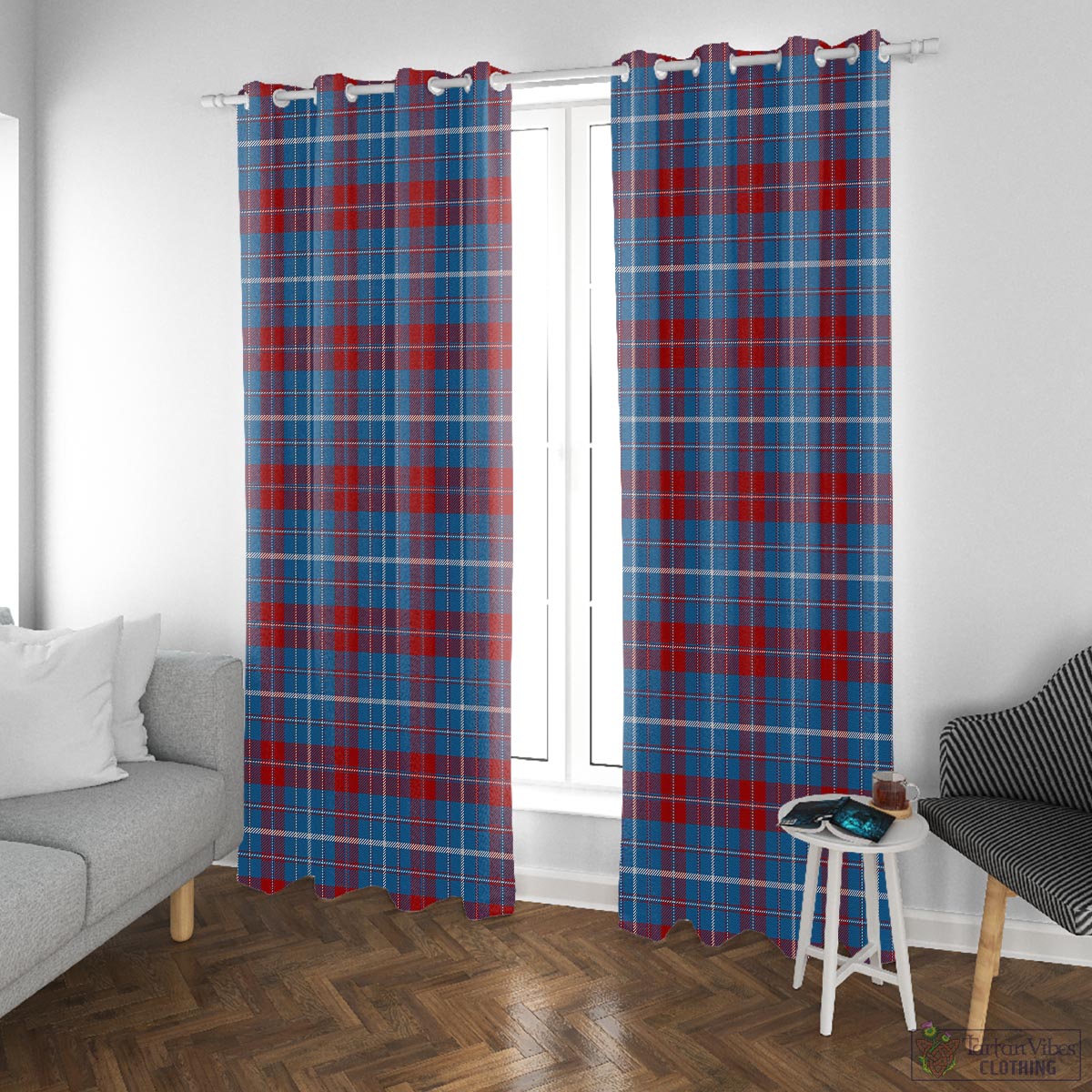 Frame Tartan Window Curtain