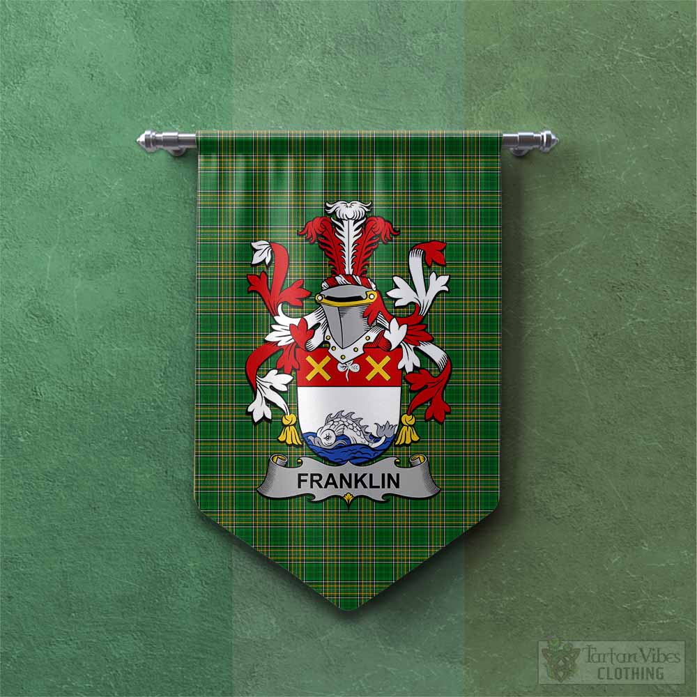 Franklin Irish Clan Tartan Gonfalon, Tartan Banner with Coat of Arms Chevron - Tartan Vibes Clothing