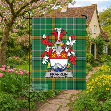 Franklin Irish Clan Tartan Flag with Coat of Arms