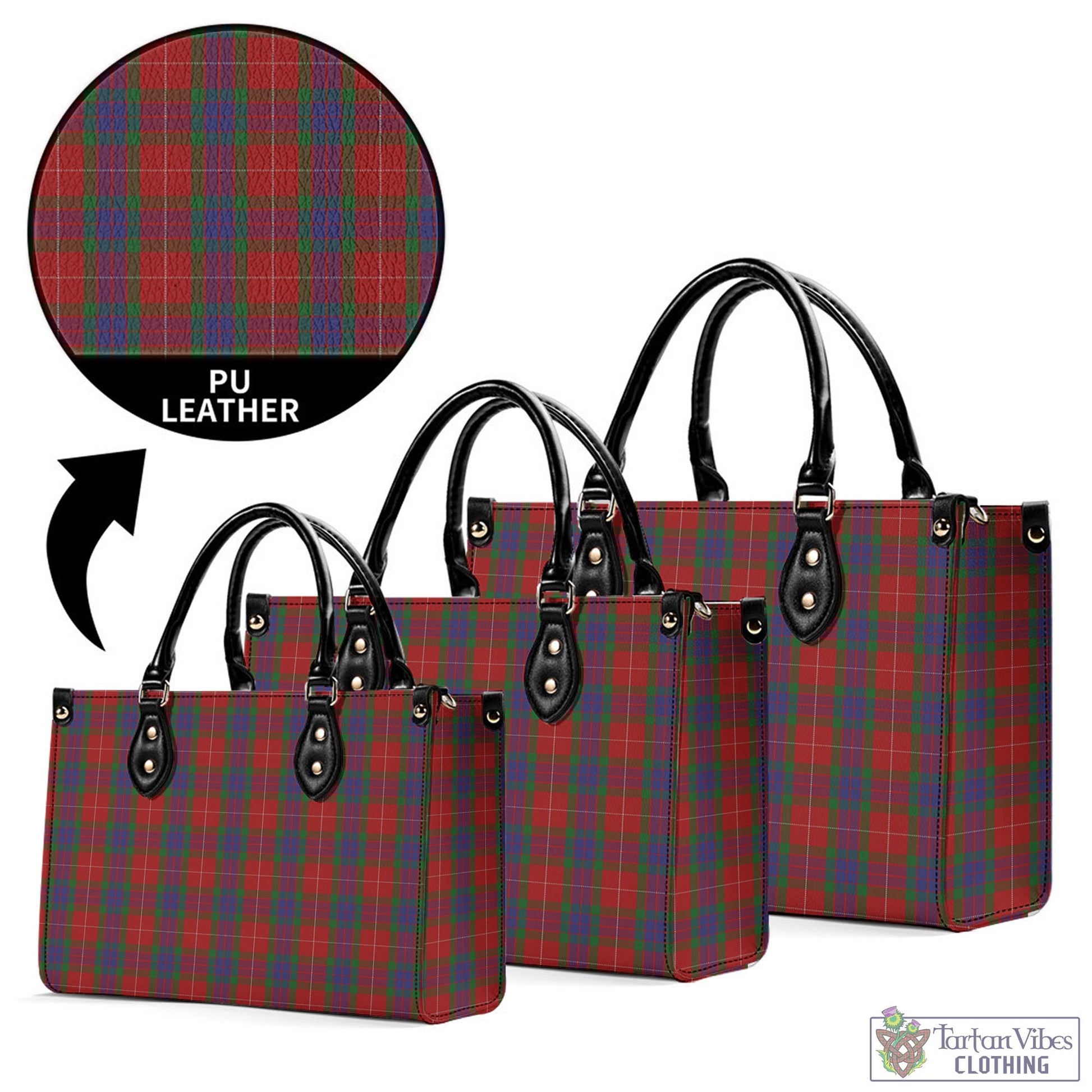 Tartan Vibes Clothing Fraser Tartan Luxury Leather Handbags