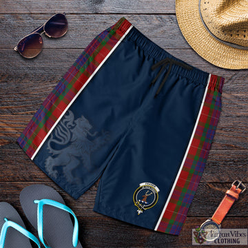 Fraser Tartan Men's Shorts with Family Crest and Lion Rampant Vibes Sport Style