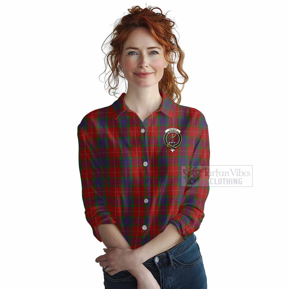 Tartan Vibes Clothing Fraser Tartan Women's Casual Shirt with Family Crest DNA In Me Style
