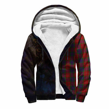Fraser Tartan Family Crest Sherpa Hoodie Alba Gu Brath Be Brave Lion Ancient Style