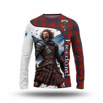 Fraser Crest Tartan Long Sleeve T-Shirt Inspired by the Freedom of Scottish Warrior