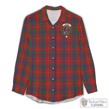 Tartan Vibes Clothing Fraser Tartan Womens Casual Shirt with Family Crest