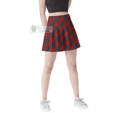 Fraser Tartan Women's Plated Mini Skirt Cross Style