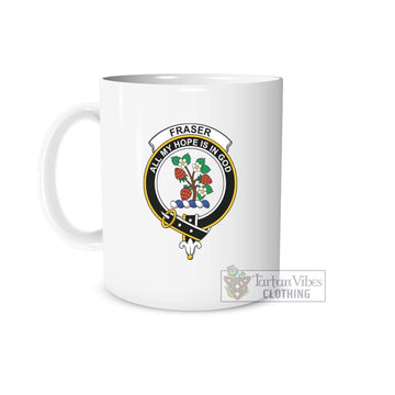 Fraser Family Crest Ceramic Mug One Size 11oz size - 2D-tartanvibesclothing