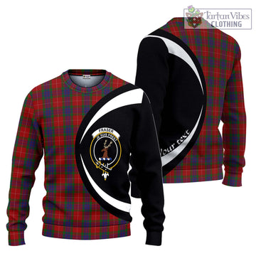 Fraser Tartan Ugly Sweater with Family Crest Circle Style Unisex - Tartan Vibes Clothing