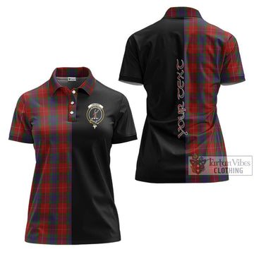 Fraser Tartan Women's Polo Shirt with Family Crest and Half Of Me Style Women - Tartanvibesclothing Shop
