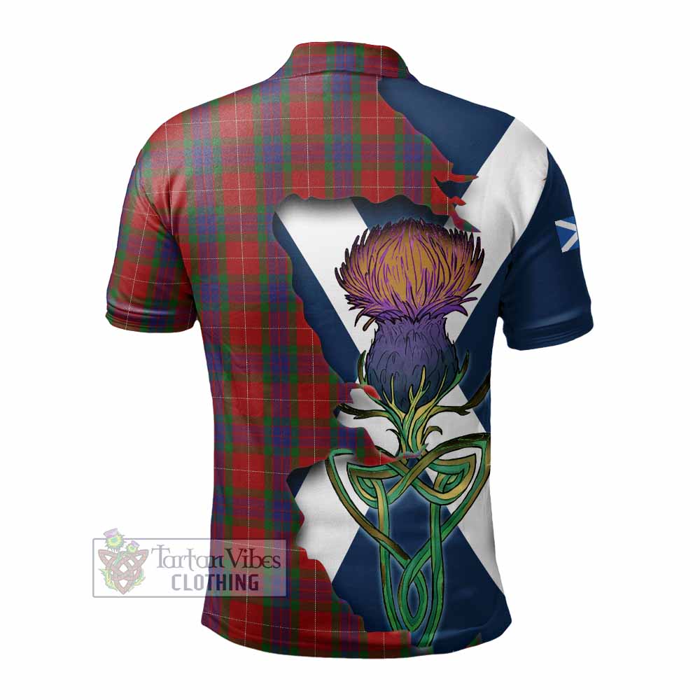 Tartan Vibes Clothing Fraser Tartan Family Crest Polo Shirt Scottish Thistle Celtic Inspired