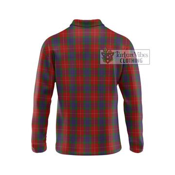 Fraser Tartan Long Sleeve Polo Shirt with Family Crest DNA In Me Style - Tartanvibesclothing Shop