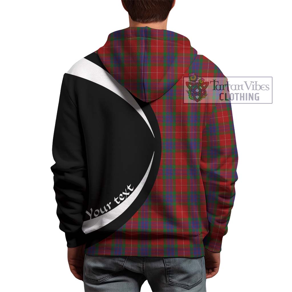 Fraser Tartan Hoodie with Family Crest Circle Style - Tartan Vibes Clothing