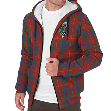 Fraser Tartan Sherpa Hoodie with Family Crest
