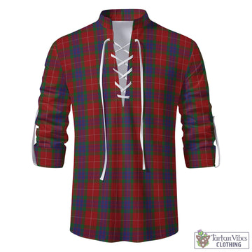 Tartan Vibes Clothing Fraser Tartan Men's Scottish Traditional Jacobite Ghillie Kilt Shirt