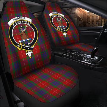Fraser Tartan Car Seat Cover with Family Crest - Tartanvibesclothing