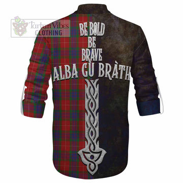 Fraser Tartan Family Crest Ghillie Kilt Shirt Alba Gu Brath Be Brave Lion Ancient Style