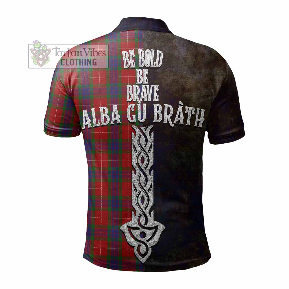 Tartan Vibes Clothing Fraser Tartan Family Crest Polo Shirt Alba Gu Brath Be Brave Lion Ancient Style