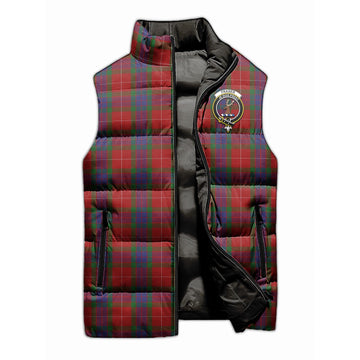 Fraser Tartan Sleeveless Puffer Jacket with Family Crest