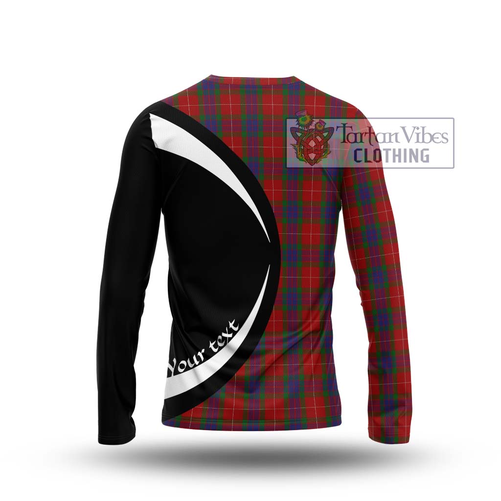 Fraser Tartan Long Sleeve T-Shirt with Family Crest Circle Style - Tartan Vibes Clothing