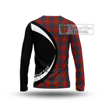 Fraser Tartan Long Sleeve T-Shirt with Family Crest Circle Style