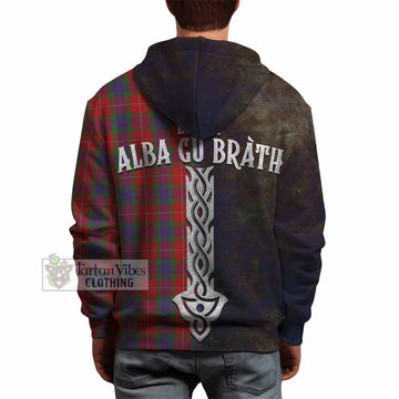 Fraser Tartan Family Crest Hoodie Alba Gu Brath Be Brave Lion Ancient Style