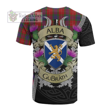 Tartan Vibes Clothing Fraser Tartan Family Crest Cotton T-shirt Lion Rampant Royal Thistle Shield Celtic Inspired