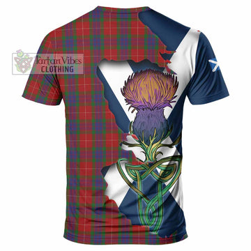 Tartan Vibes Clothing Fraser Tartan Family Crest T-Shirt Scottish Thistle Celtic Inspired