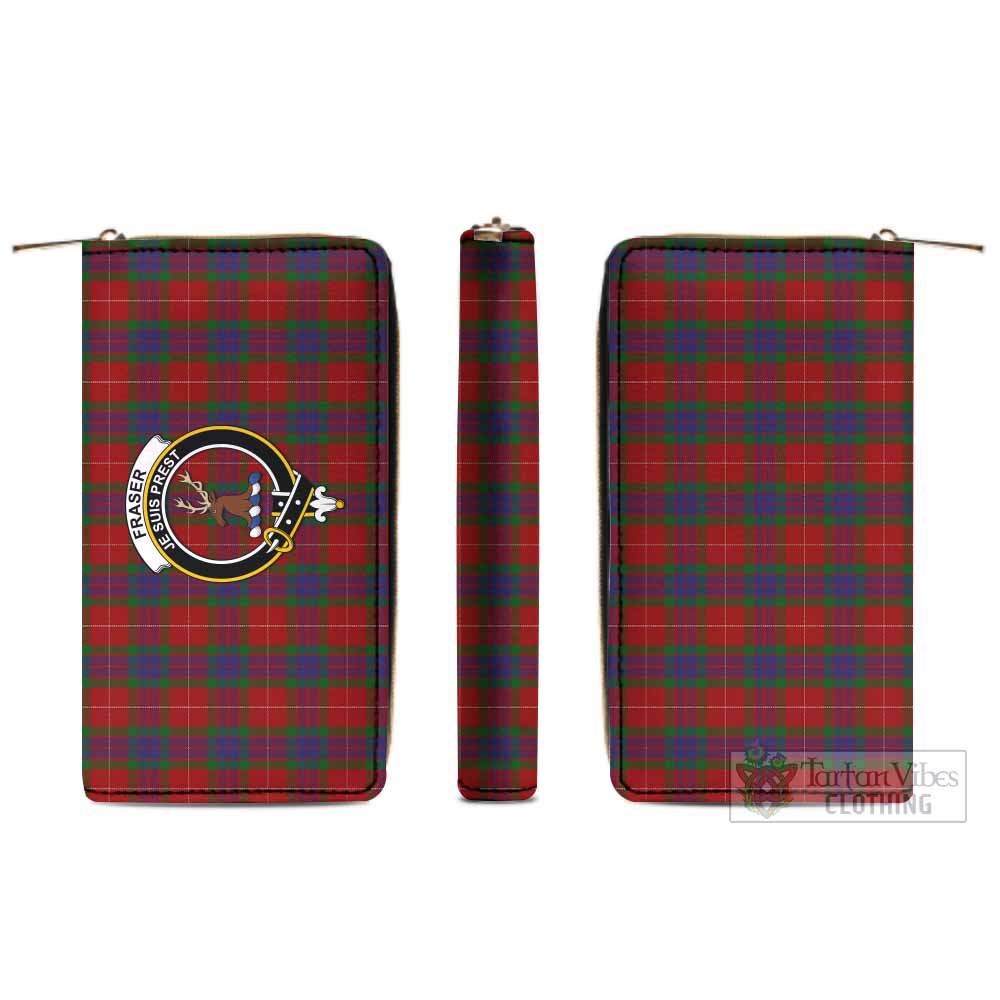 Tartan Vibes Clothing Fraser Tartan Women's Leather Wallet with Family Crest