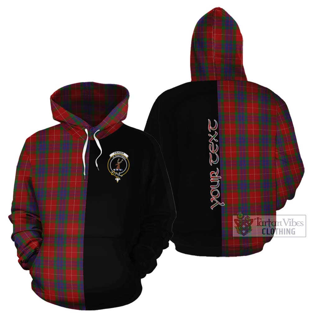 Fraser Tartan Hoodie with Family Crest and Half Of Me Style