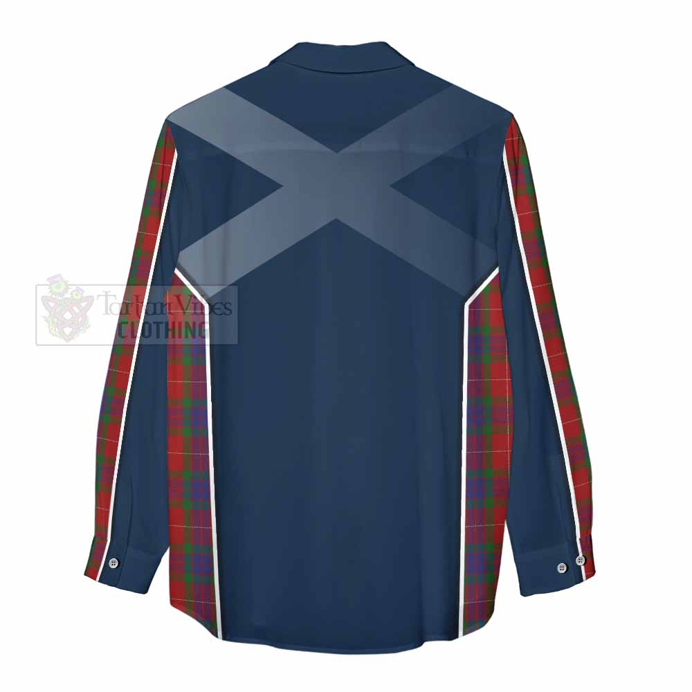 Tartan Vibes Clothing Fraser Tartan Women's Casual Shirt with Family Crest and Lion Rampant Vibes Sport Style