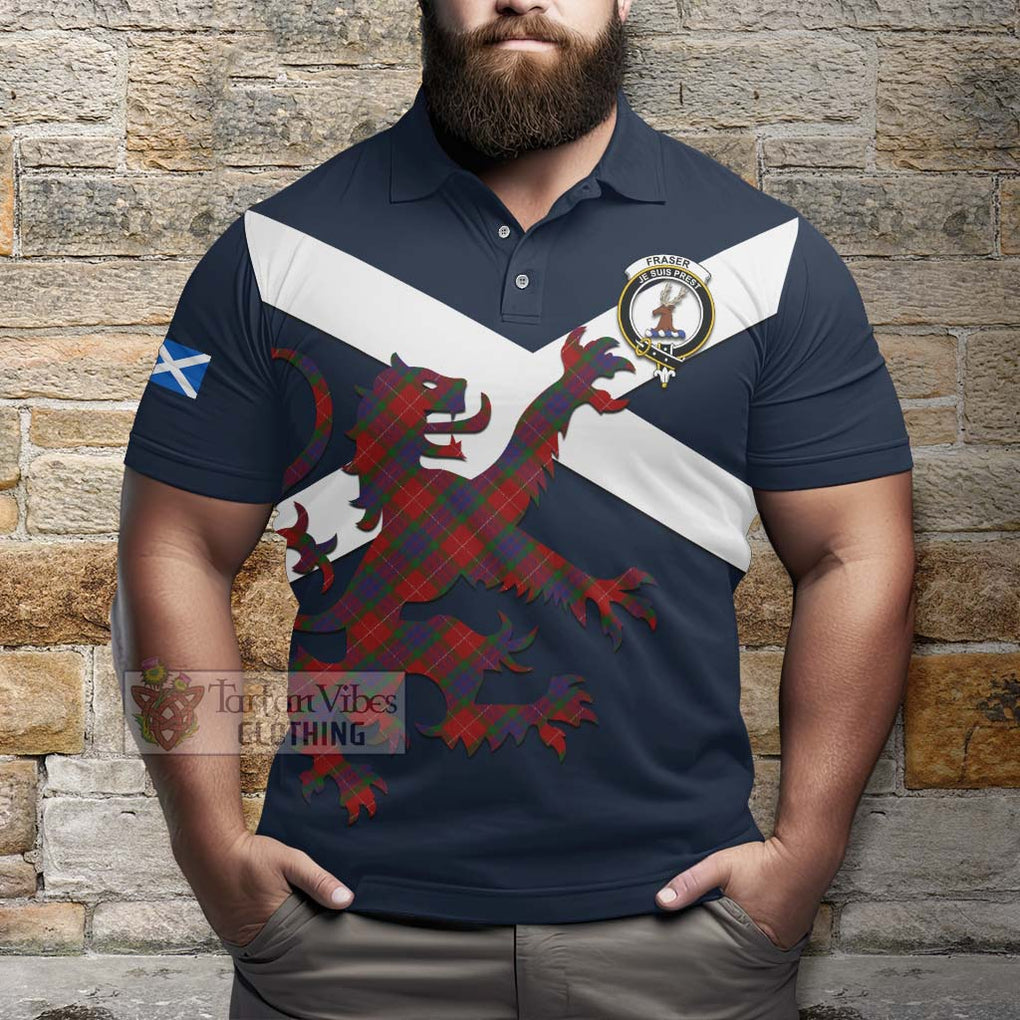 Tartan Vibes Clothing Fraser Tartan Lion Rampant Polo Shirt – Proudly Display Your Heritage with Alba Gu Brath and Clan Name