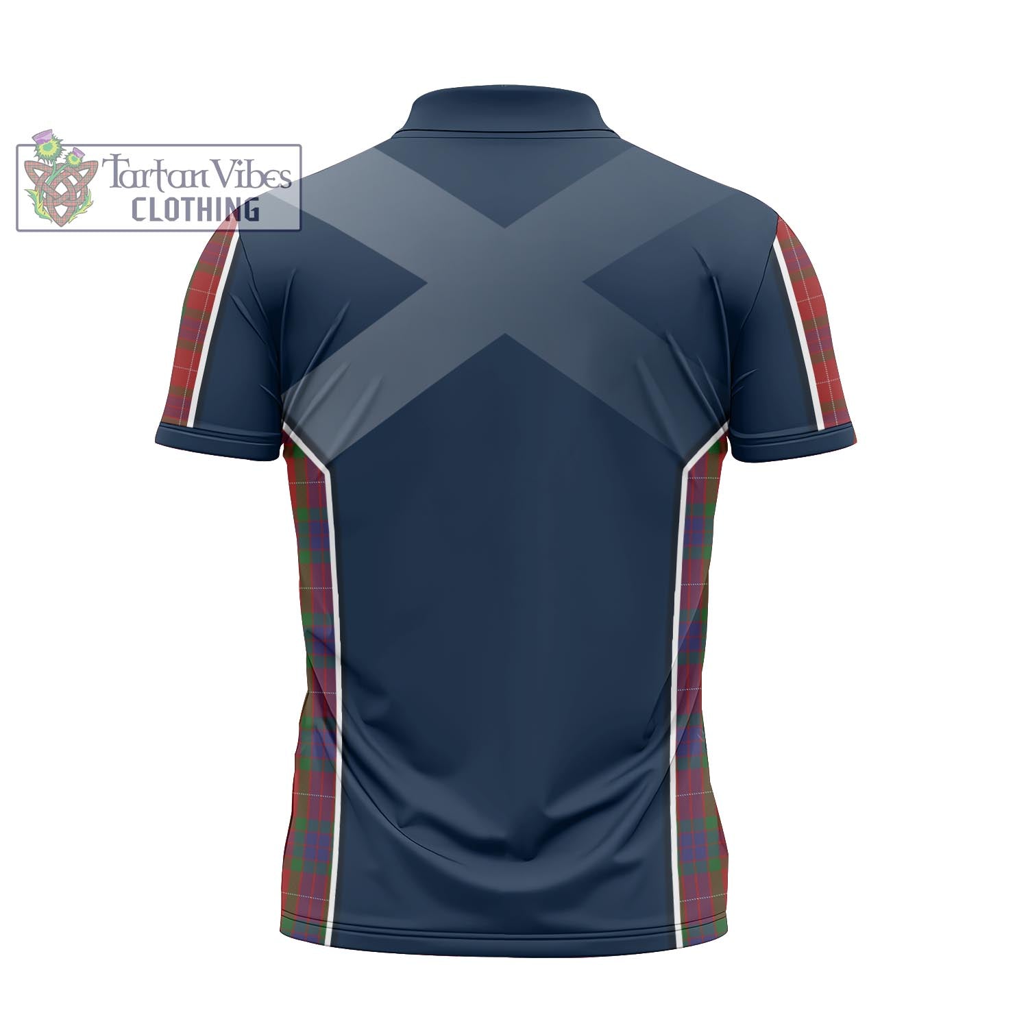 Tartan Vibes Clothing Fraser Tartan Zipper Polo Shirt with Family Crest and Scottish Thistle Vibes Sport Style