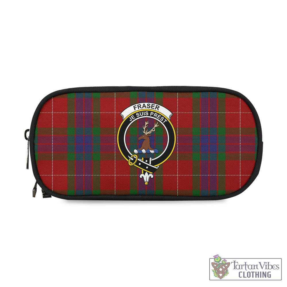 Tartan Vibes Clothing Fraser Tartan Pen and Pencil Case with Family Crest