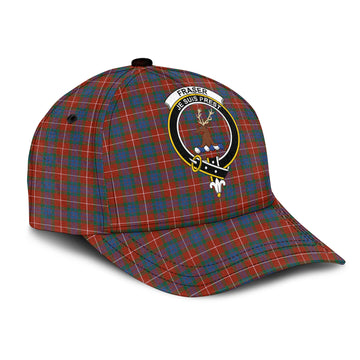 Fraser Ancient Tartan Classic Cap with Family Crest